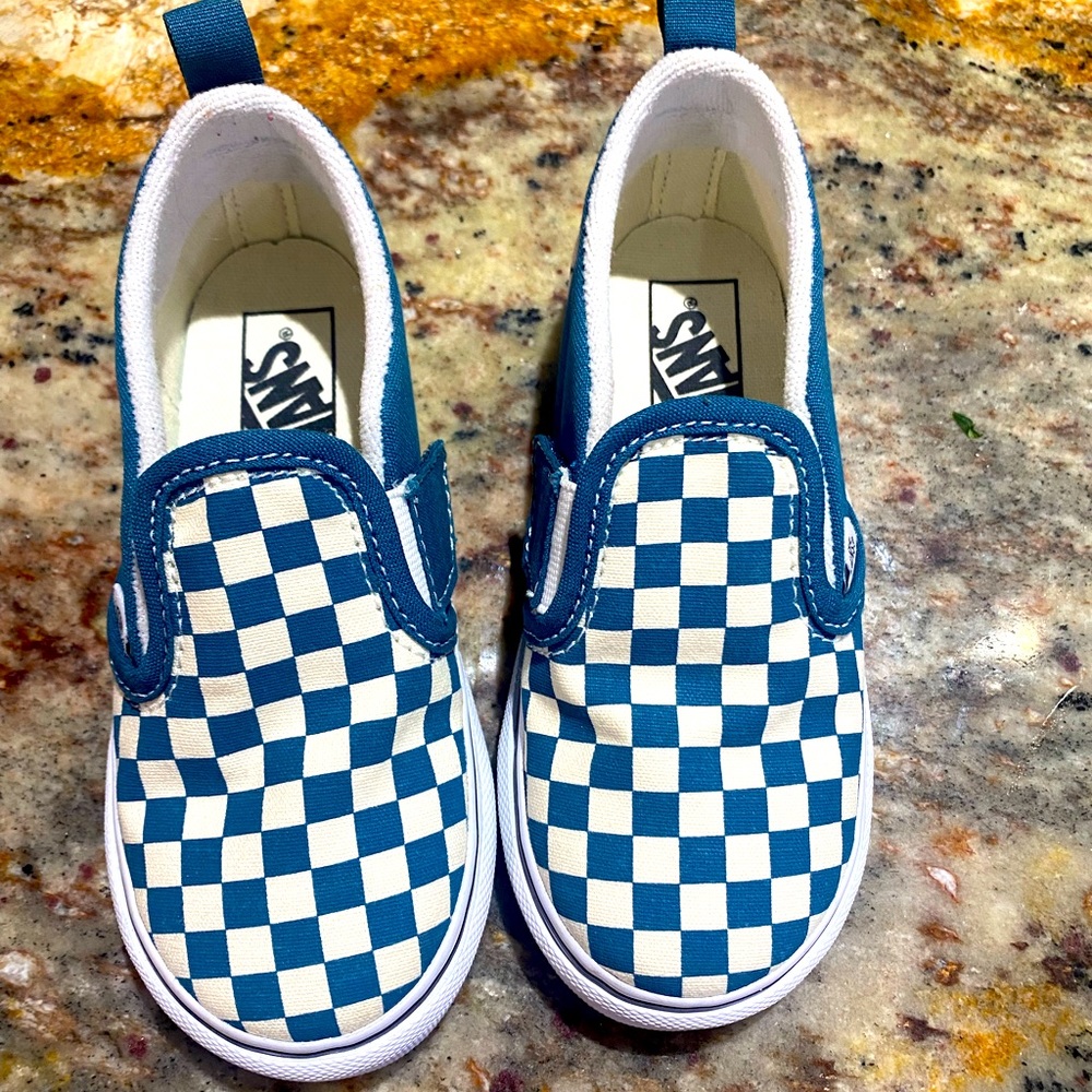 Toddler Size 9.5 Slip On Checkered Vans